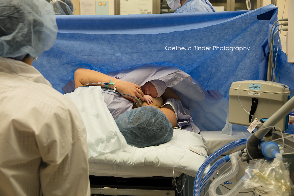 Tacoma Birth Photographer Family Centered Cesarean Delivery